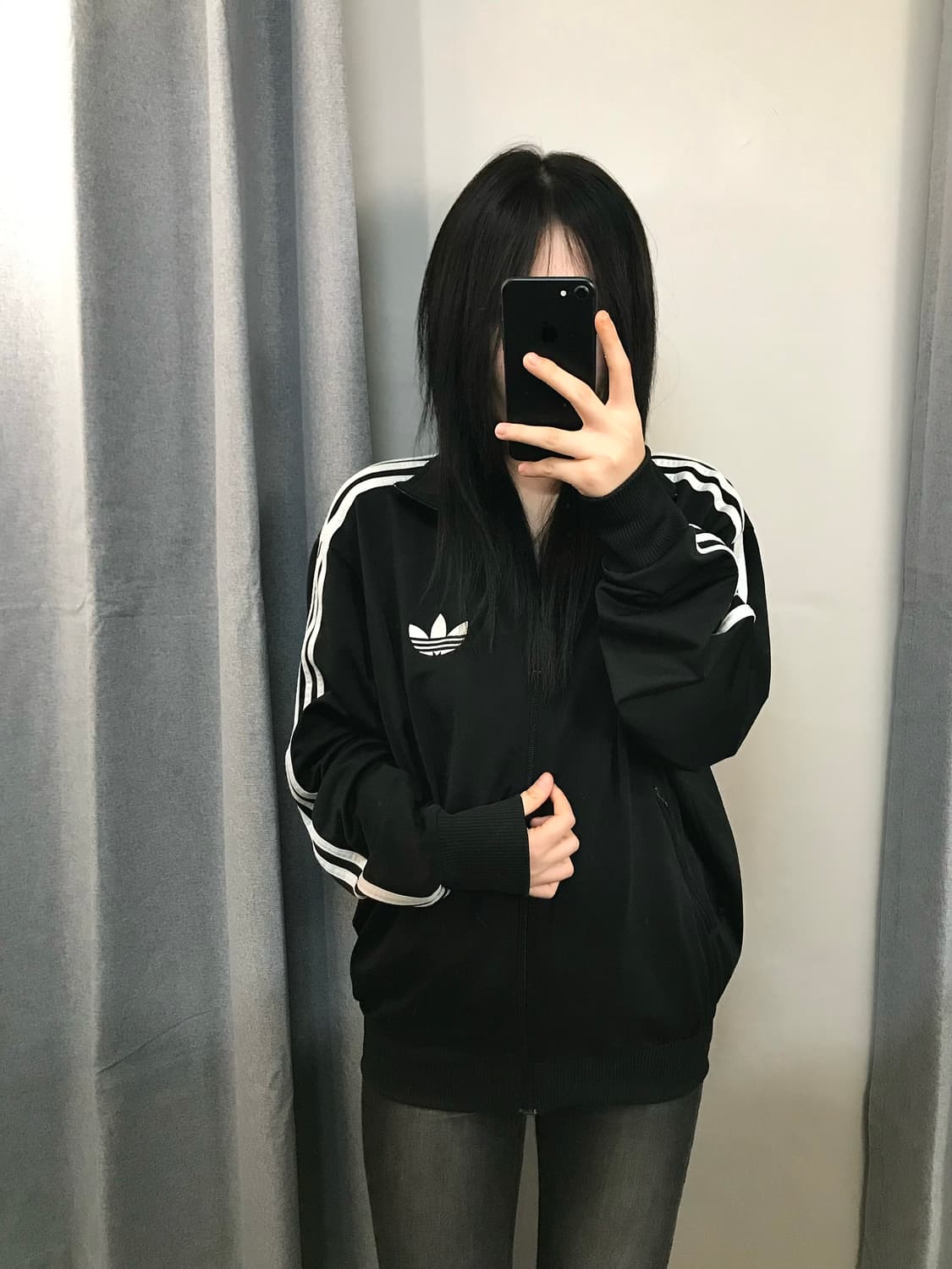 [정품]아디다스 트레이포일 3-스트라이프 트랙탑 져지 블랙 95 상품이미지1