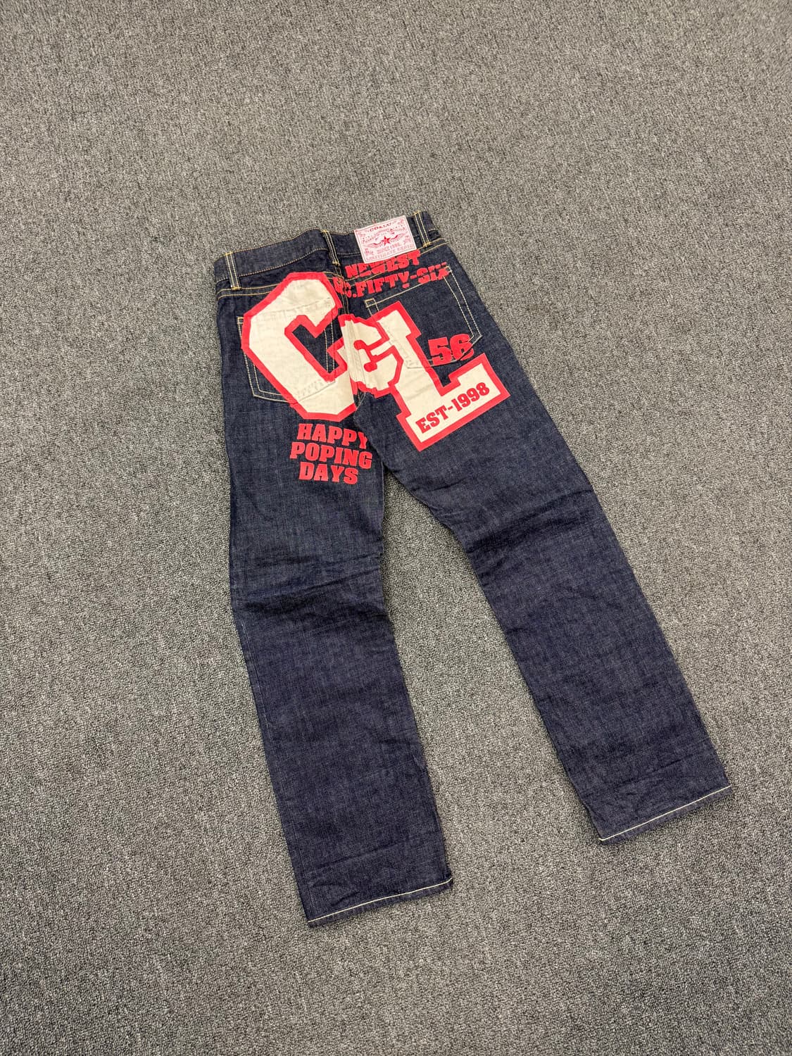 CO&LU 빈티지 페인팅 데님팬츠 힙합팬츠 상품이미지4