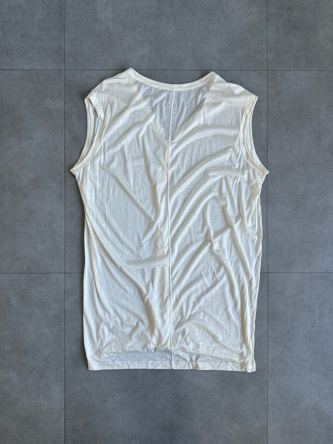 릭오웬스 2017 실크 오버핏 슬리브리스 밀크 상품이미지4