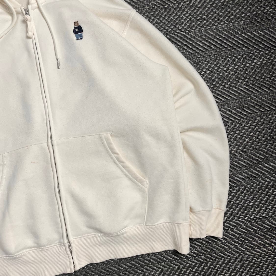 후아유 자수 아이보리 박시핏 후드집업y 4905 상품이미지3