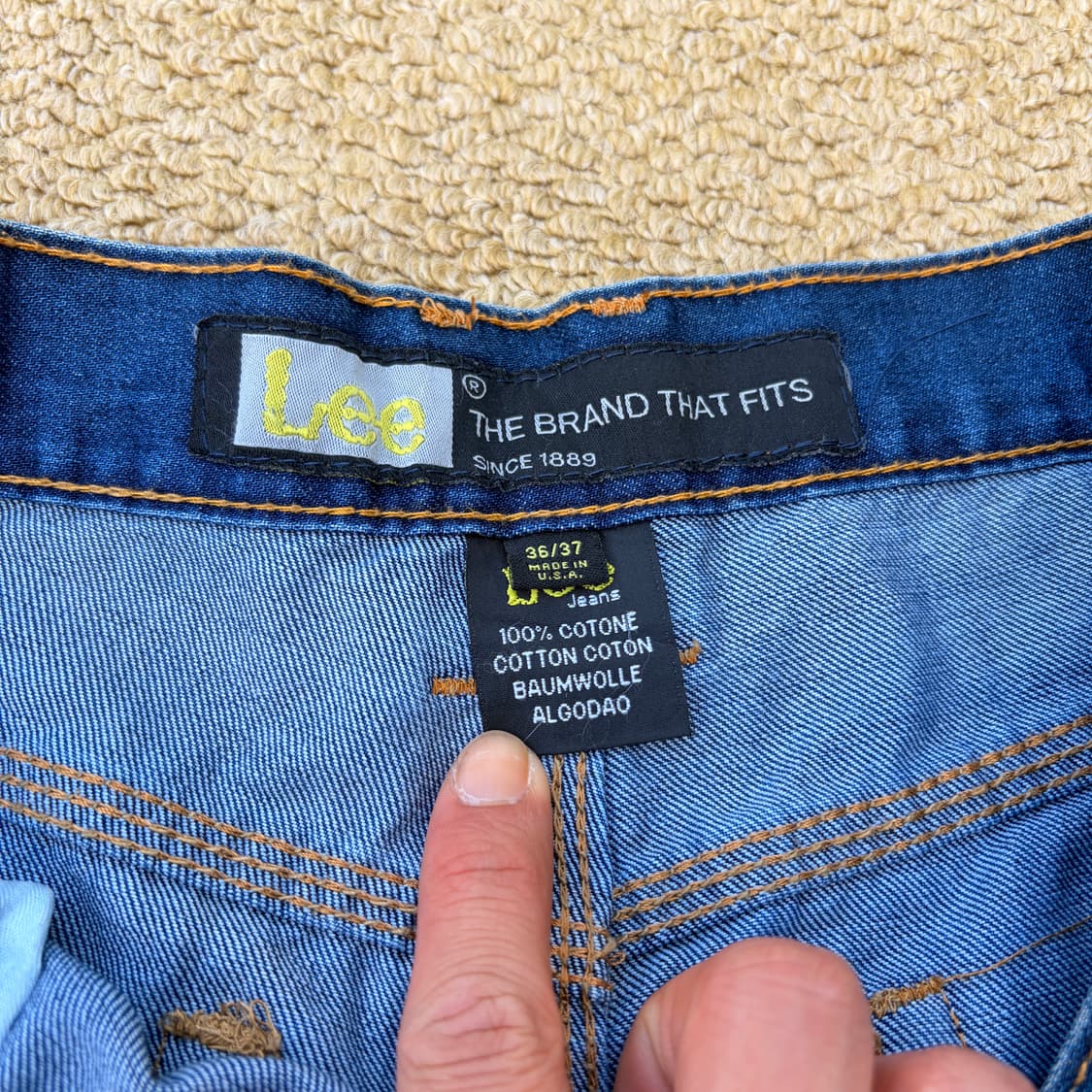 USA LEE 포켓 로고 데님 팬츠 상품이미지4