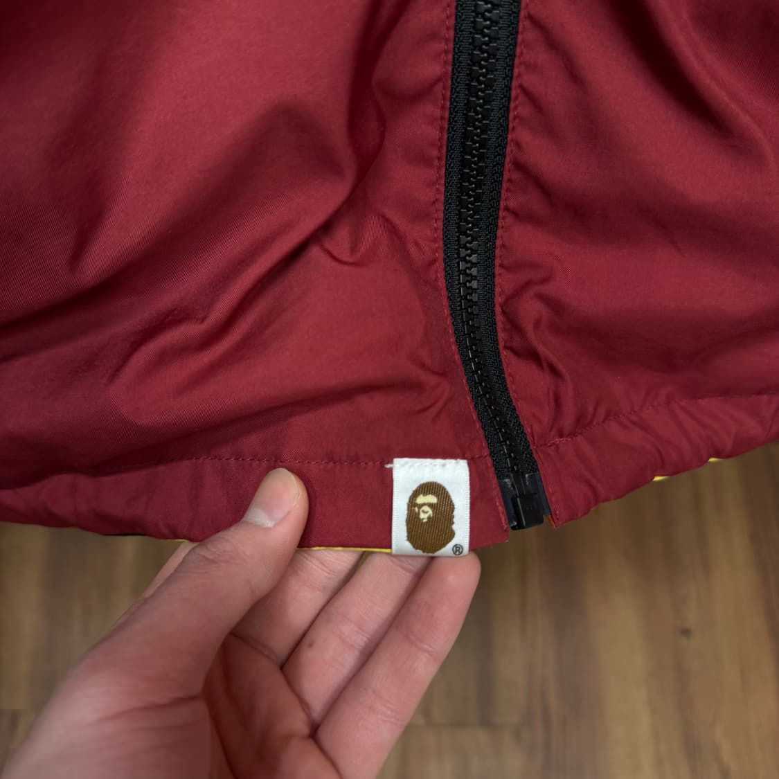 베이프 리버시블 퍼스트 카모 후드 집업 바람막이 레드 오렌지 상품이미지8