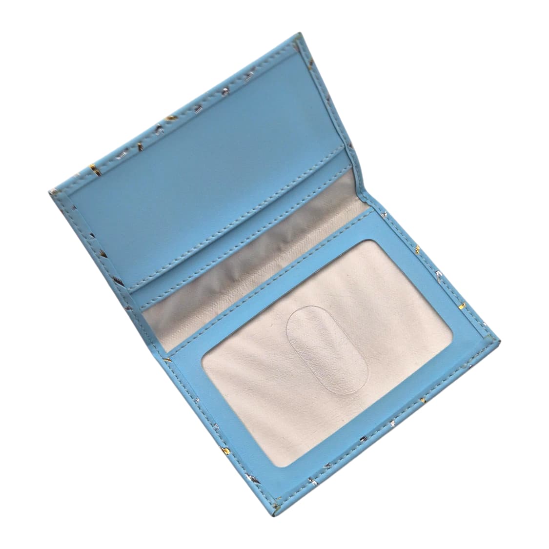 90s 꾸레쥬 실버 물방울 칩 레더 카드 지갑 상품이미지2