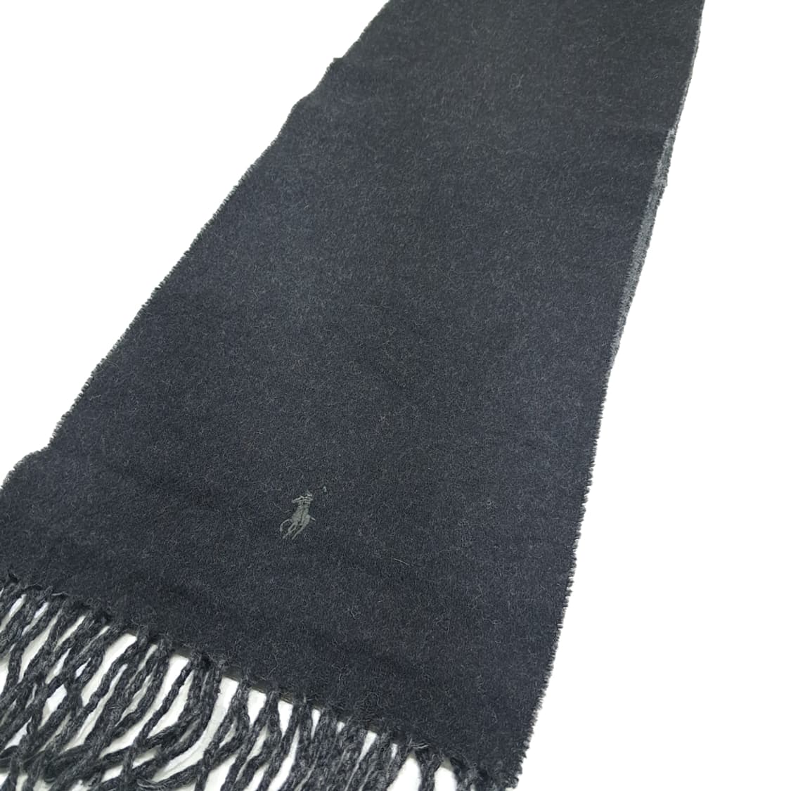 MX215 폴로 랄프로렌 차콜블랙 그레이 램스울 양면 목도리 머플러 상품이미지6