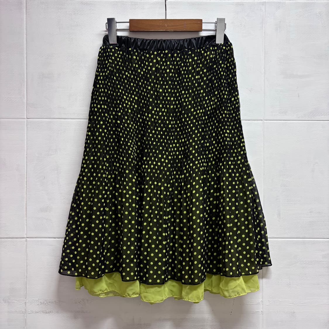 도트 레이어드 플리츠 키치 Y2K 스커트 JPN 상품이미지1