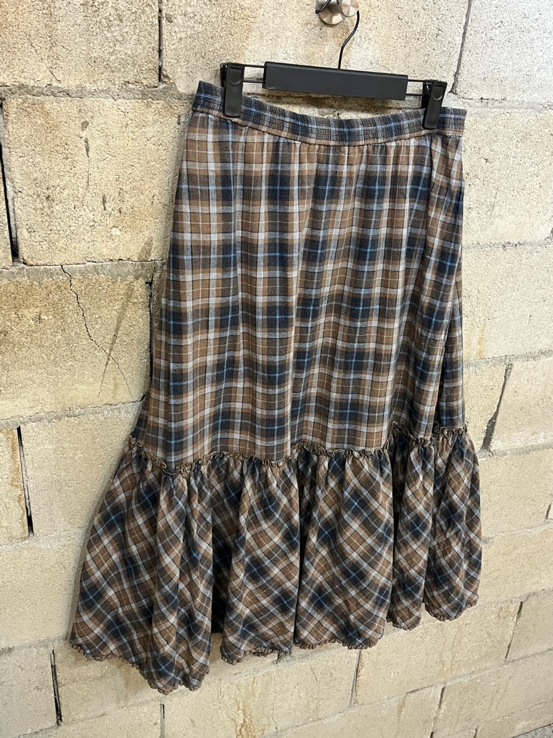 선댄스 체크 플레어 스커트 상품이미지3