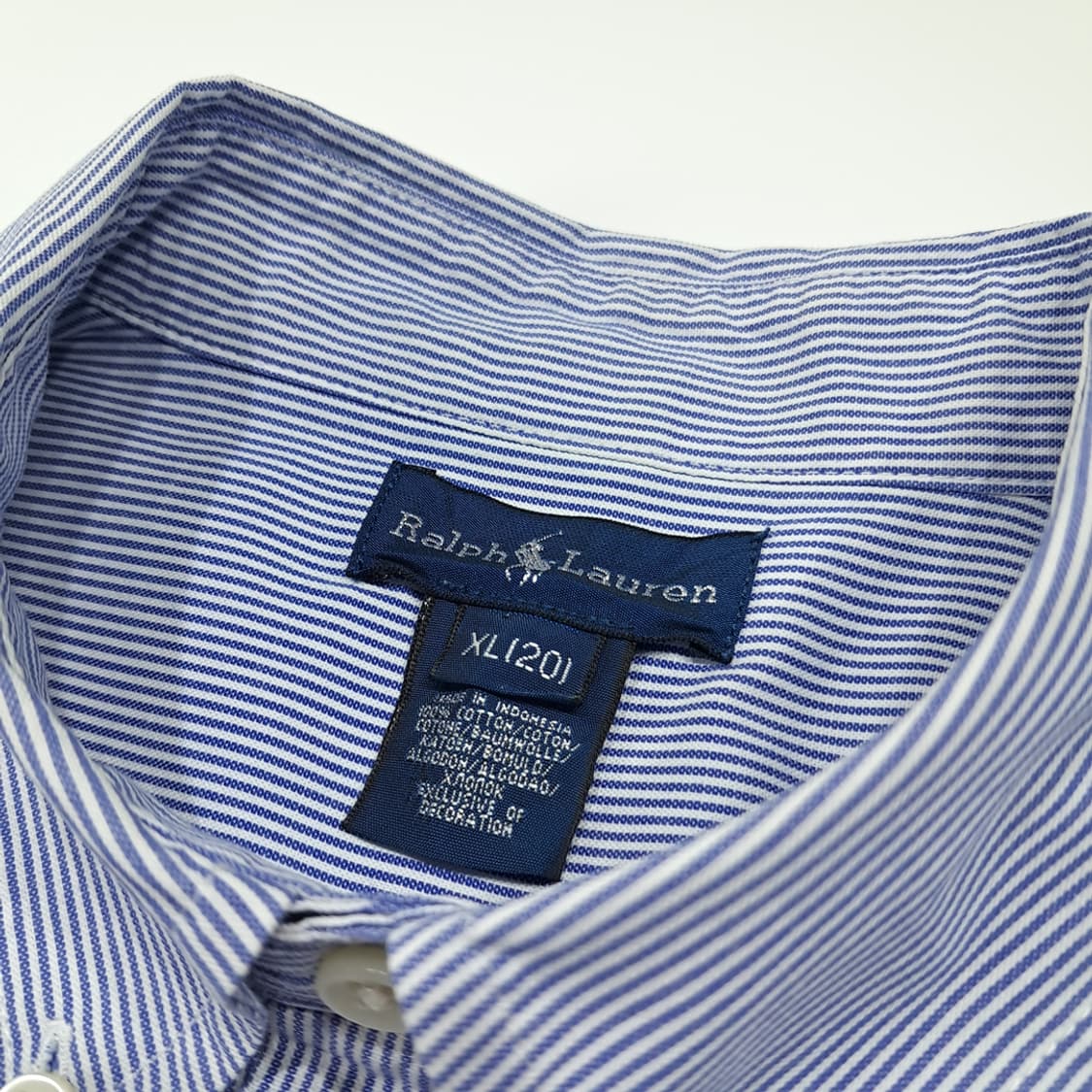 CL807 XL 폴로 00s 핀스트라이프 블루 셔츠 남방 상품이미지3