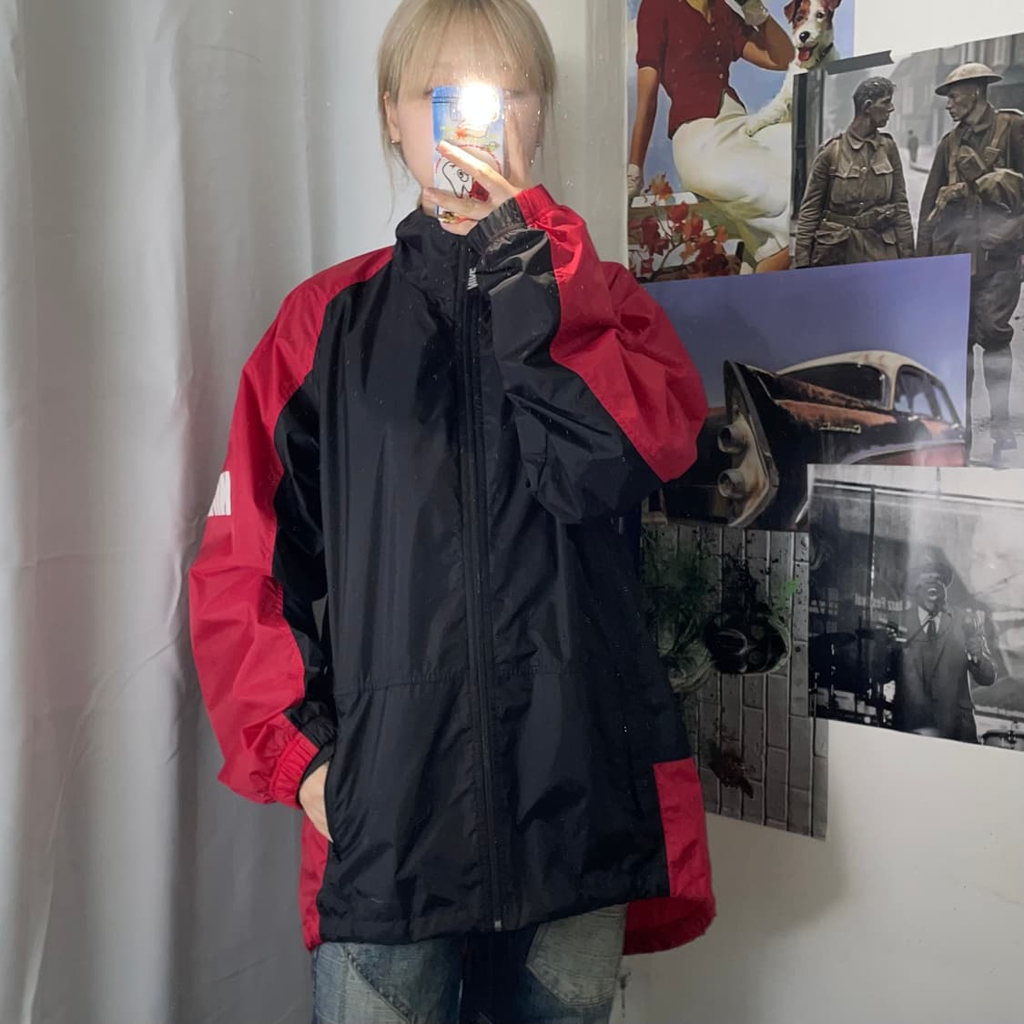 나이키 90‘s 빨간색 바람막이 XL 상품이미지3