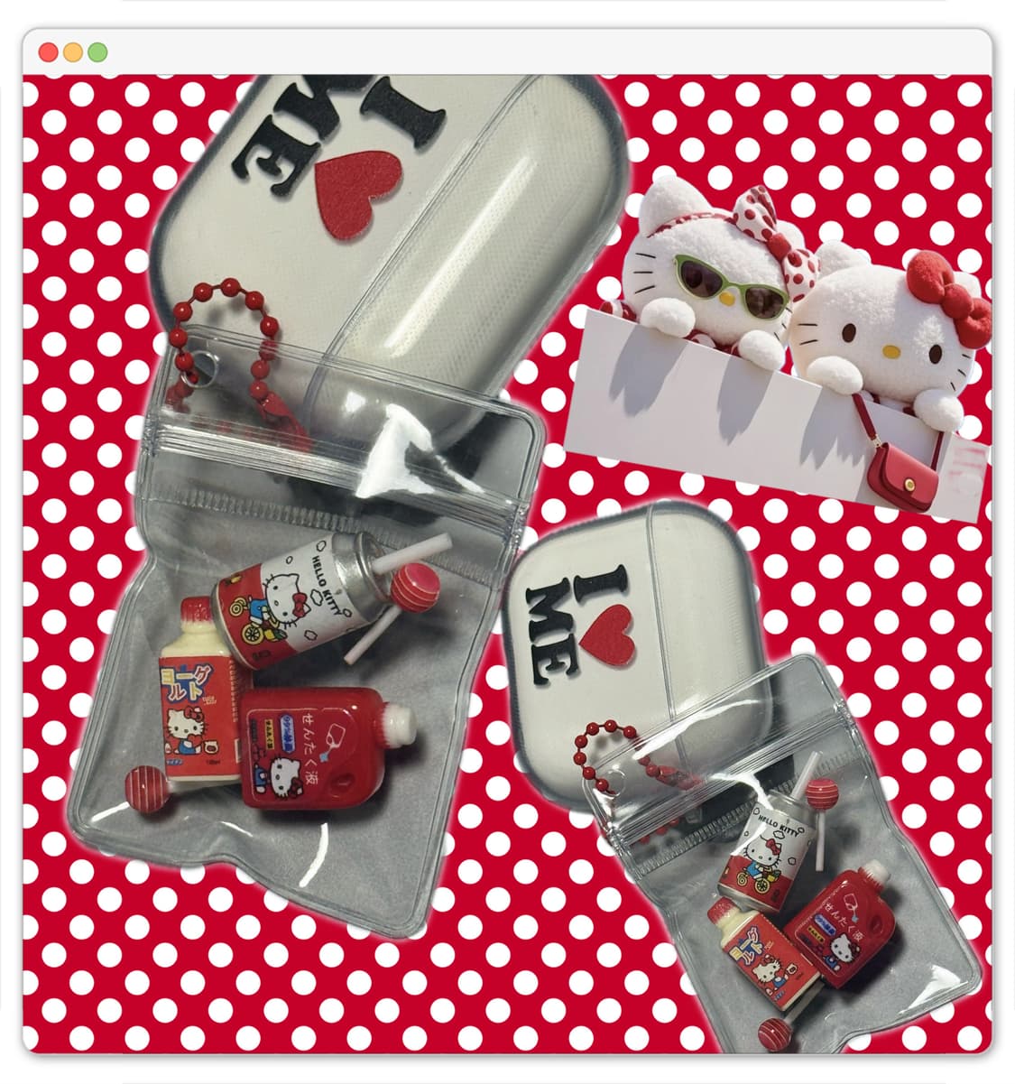 🍓헬로키티 미니어처 pvc 비닐 키링 🍓 볼 체인 에어팟 열쇠 피규어 상품이미지1