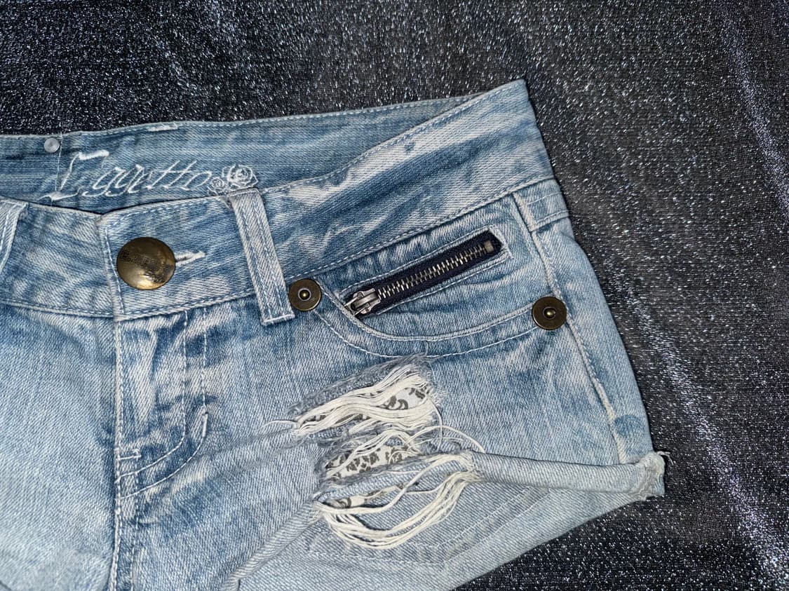 Y2k light wash denim shorts  상품이미지2