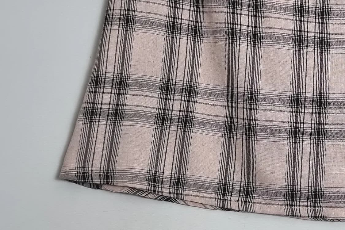 JPN 빈티지 체크 셔링 미니스커트 상품이미지6