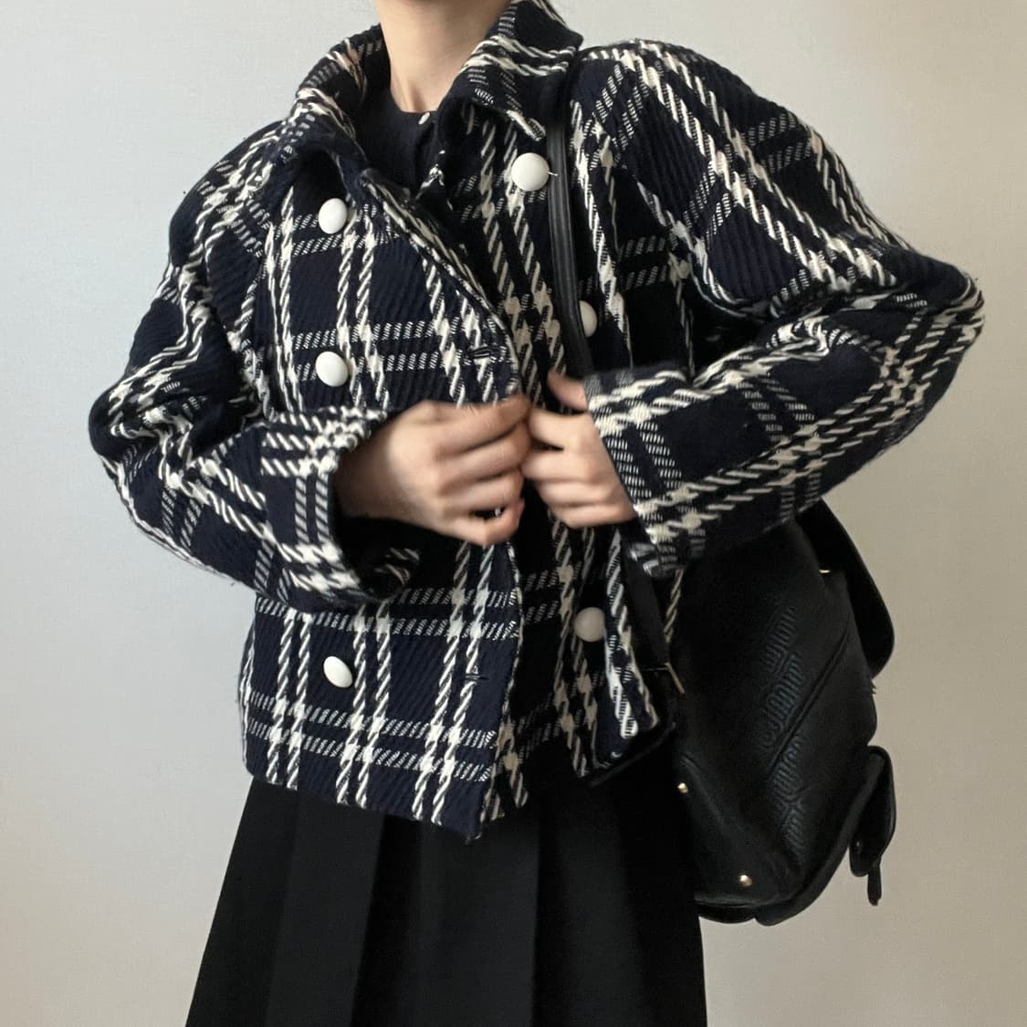 ELLE PLANETE wool check Jacket 상품이미지2