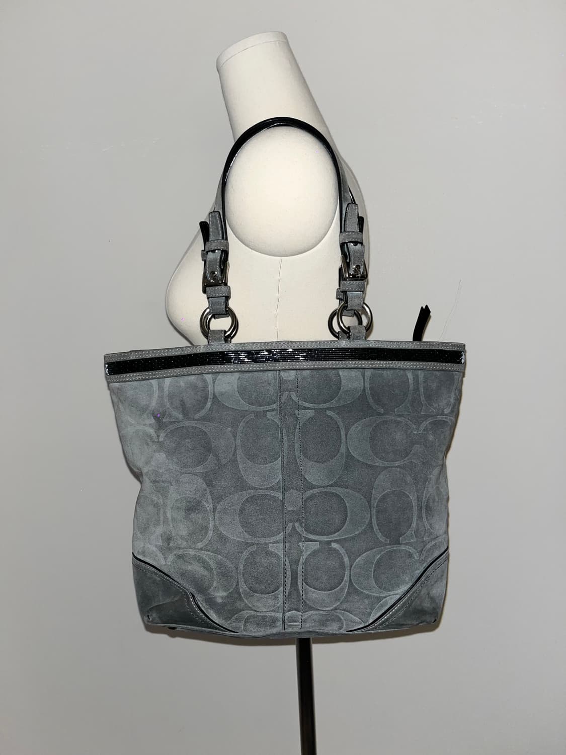 📦Coach gray suede shoulder bag 상품이미지4