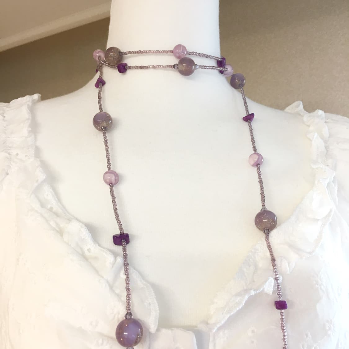 ♥구매자무나♥퍼플 볼 롱목걸이 상품이미지6