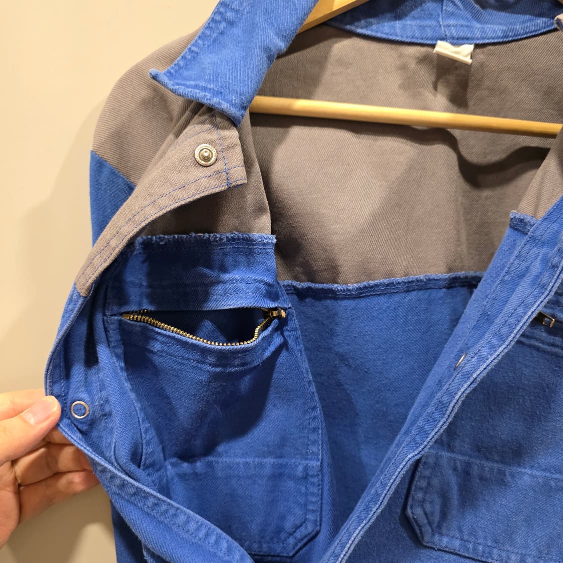 빈티지 배색 프렌치 워크 자켓 상품이미지5