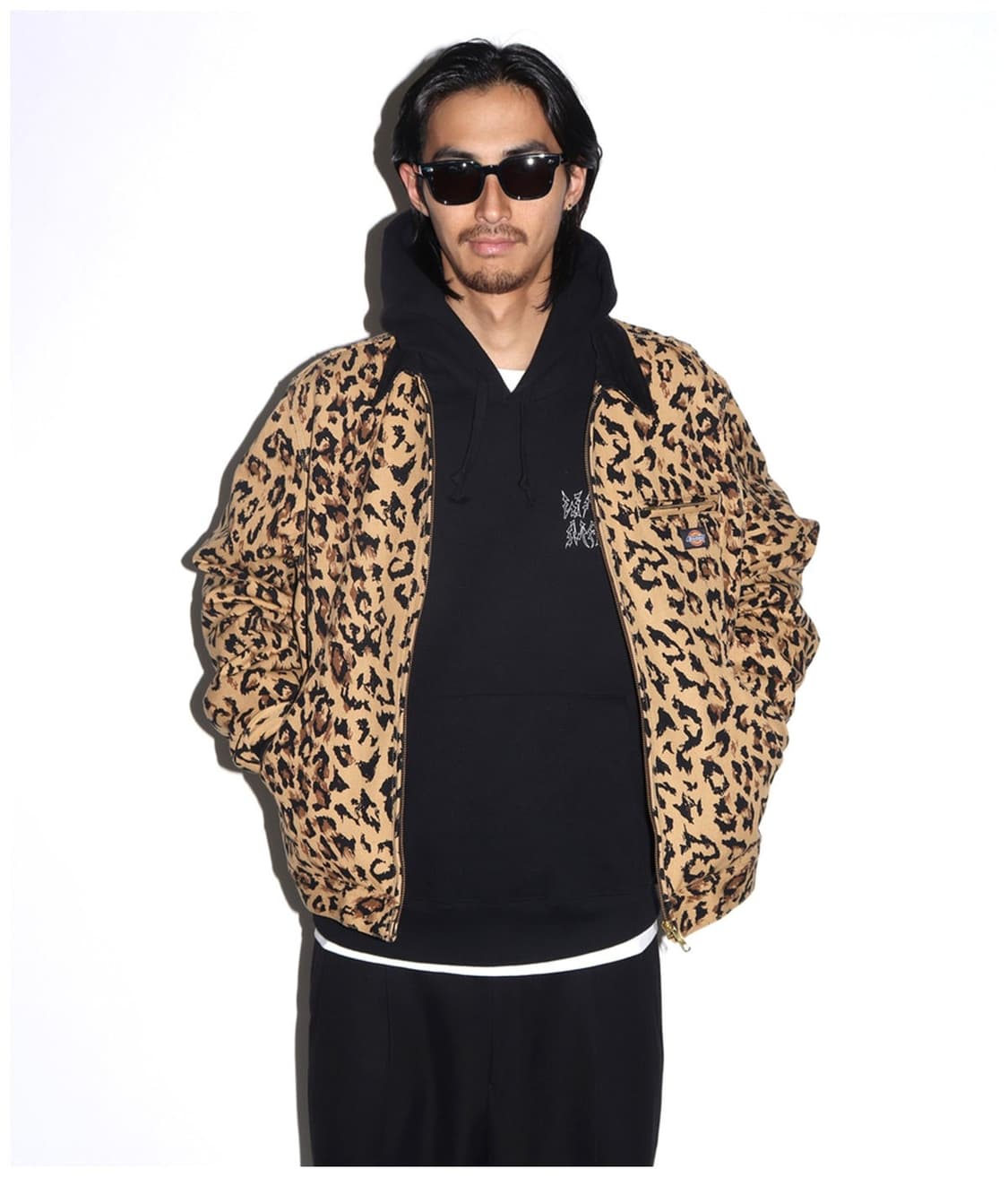 [M][100] 와코마리아 x 디키즈 워크 자켓 레오파드  상품이미지9