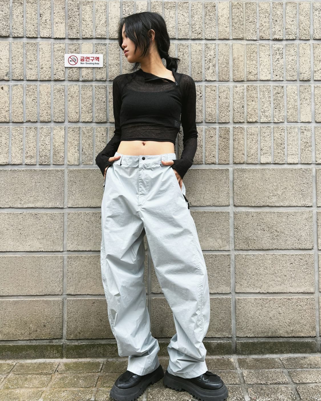 혜인서 와이드 윈드브레이커 팬츠 상품이미지6