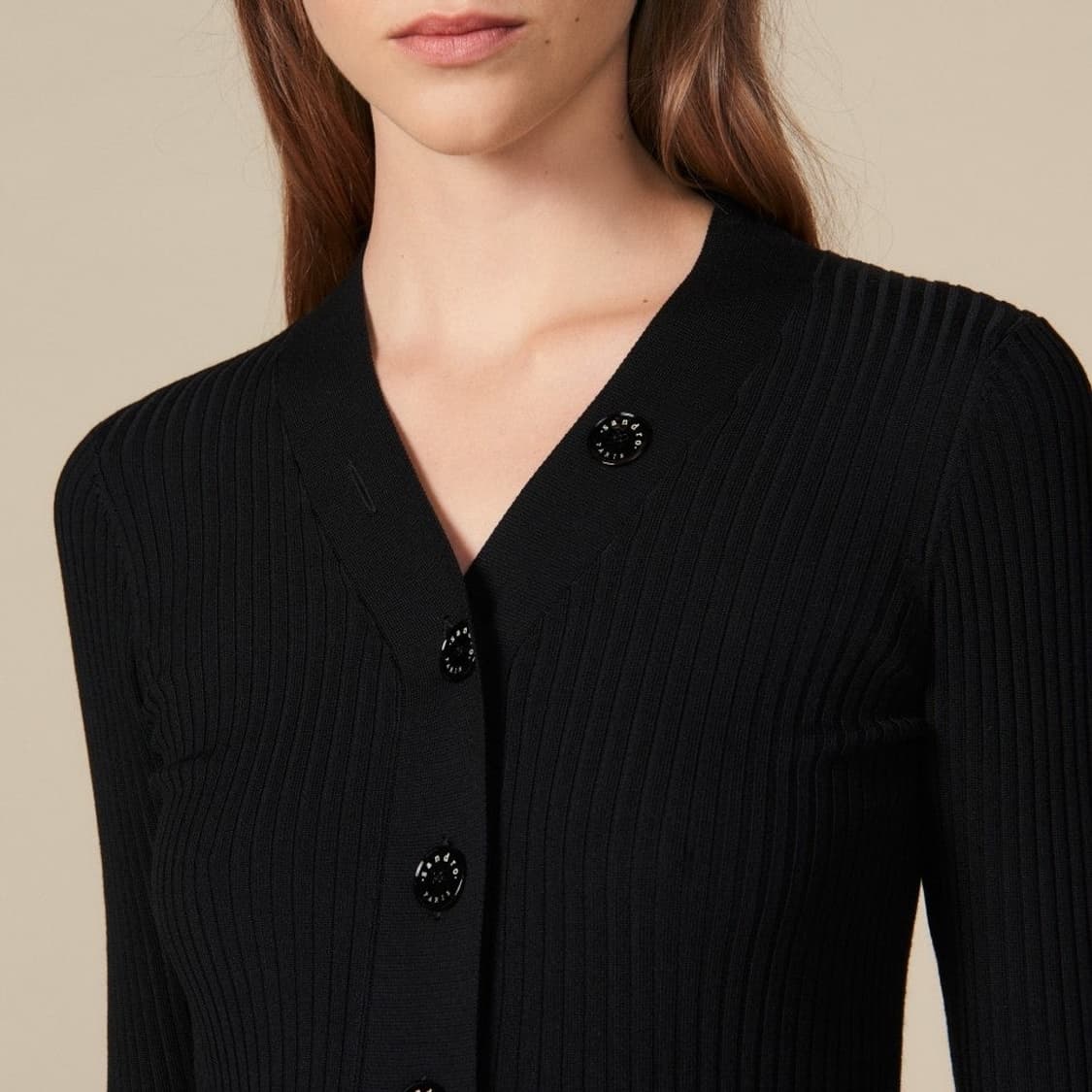 산드로 가브리엘 제니가디건 블랙 상품이미지3