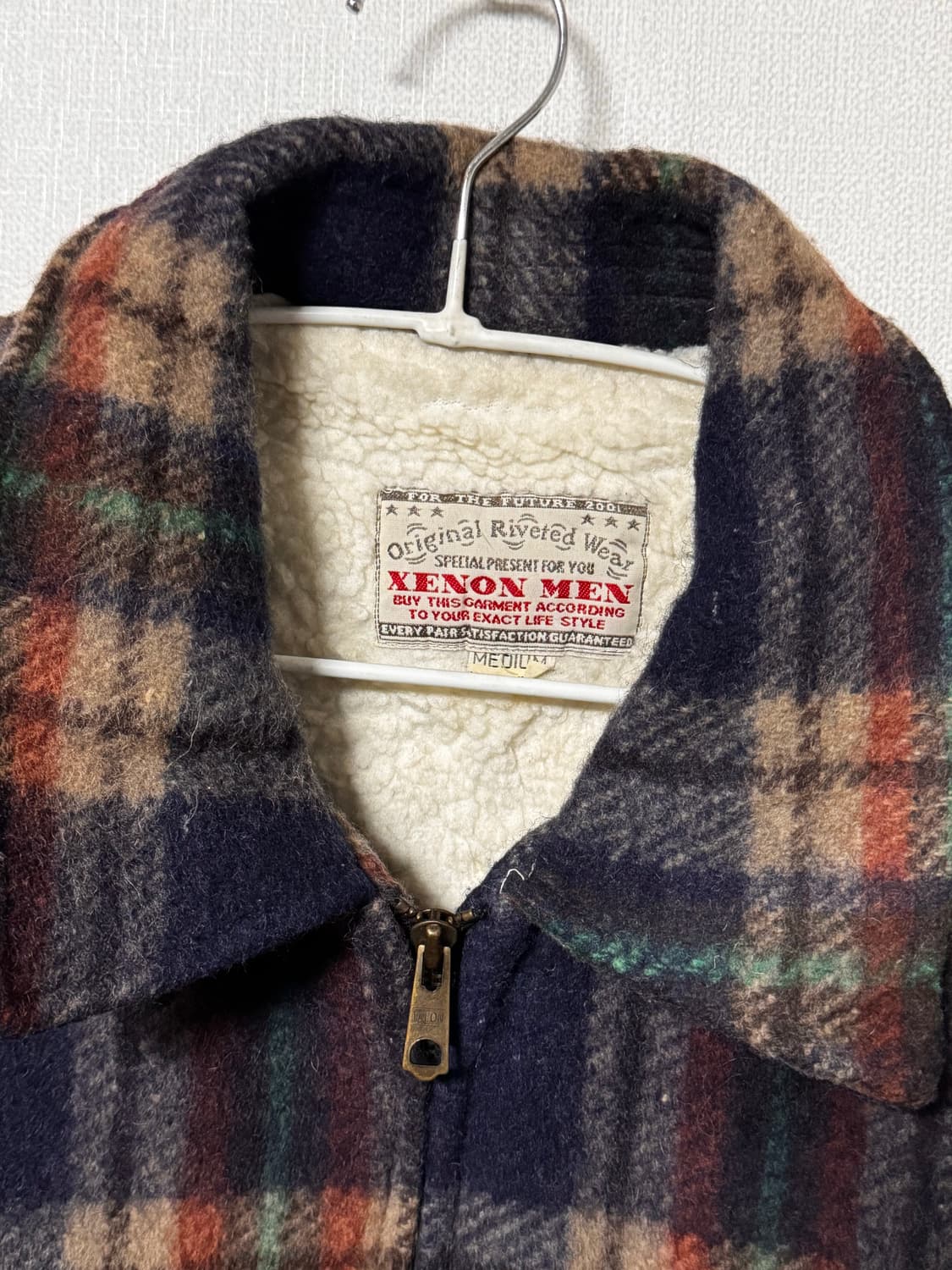XENON MEN 빈티지 체크 울 쉐르파 자켓 상품이미지5