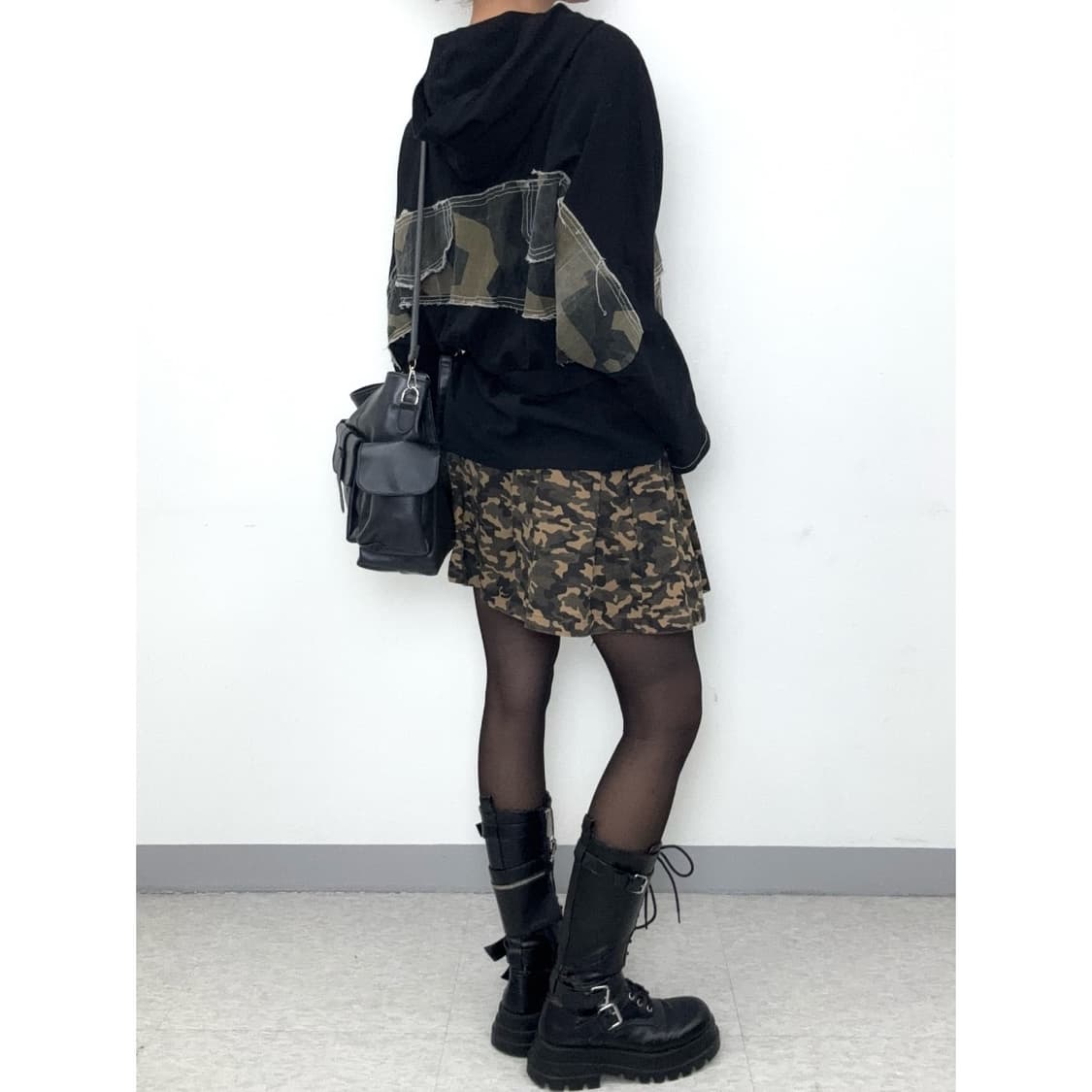 빈티지 카모 그런지 후드집업 상품이미지3