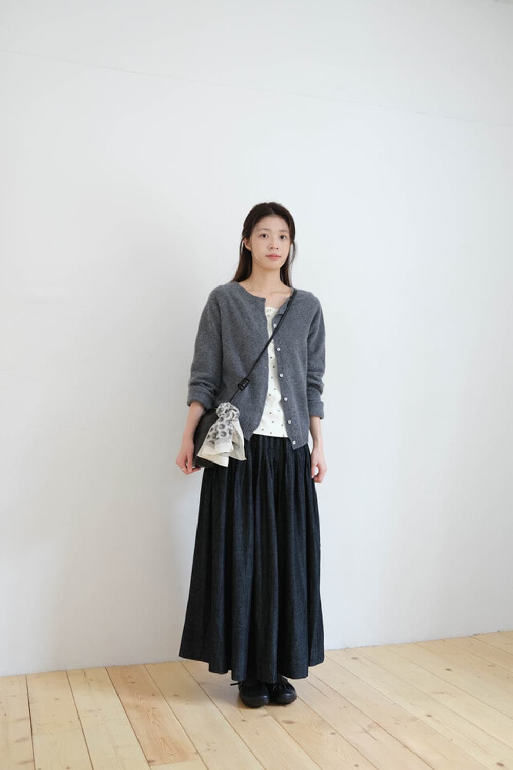 더버터크림 Denim pintuck banding skirt 상품이미지2