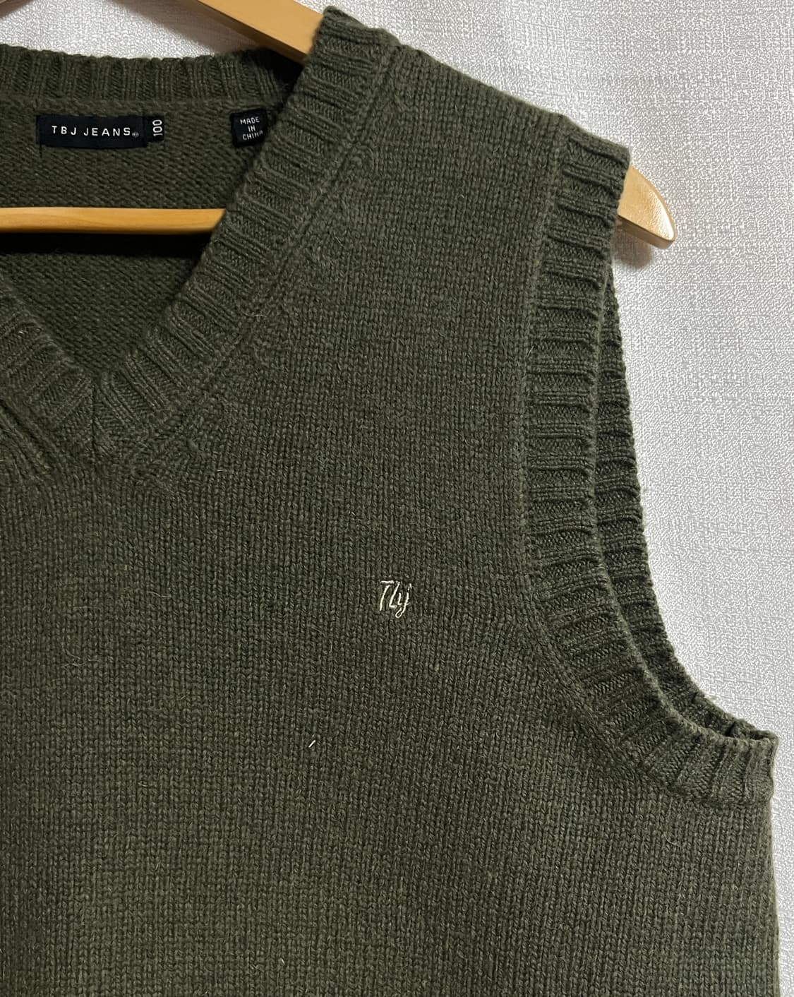 공용 TBJ 모 브이넥 니트 베스트 스웨터 폴로 100 상품이미지3