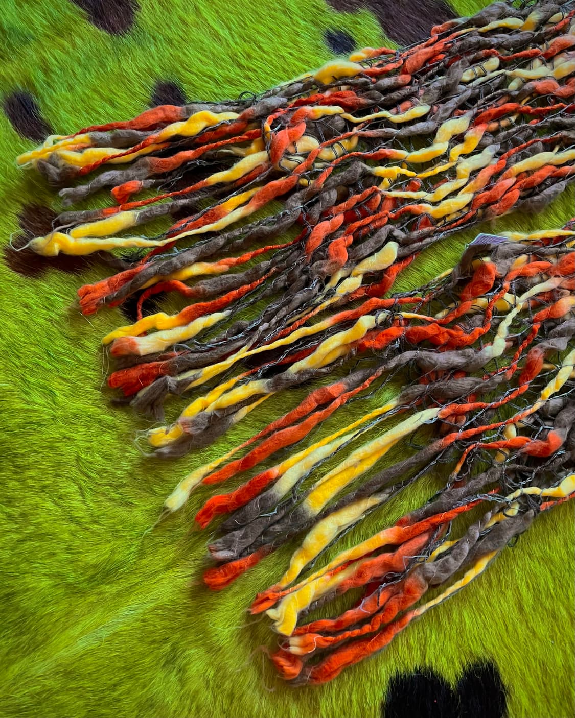 JPN Vintage Tropical 3D Mesh Knit Scarf 상품이미지4