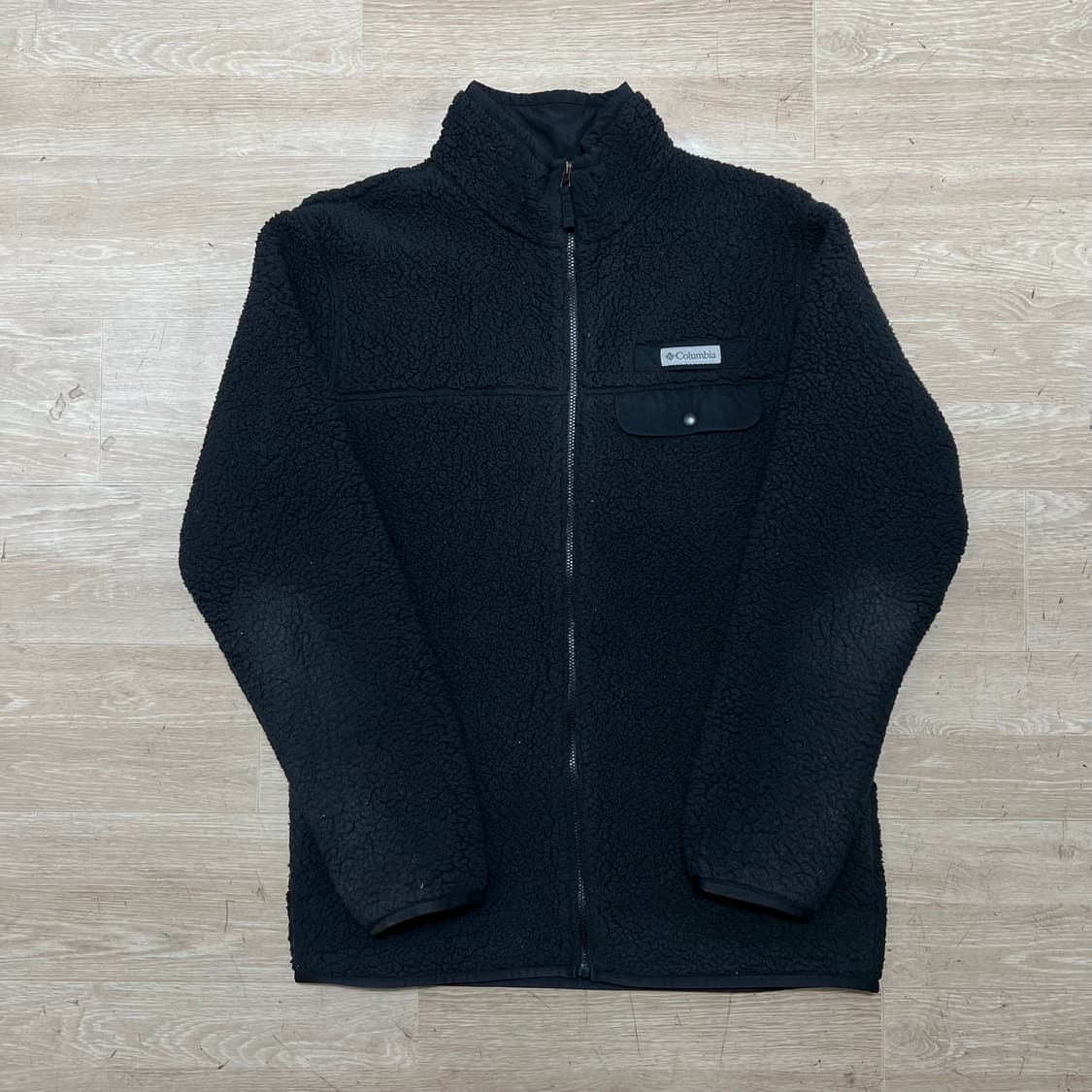 컬럼비아 와펜 포켓 후리스 플리스 집업 자켓 [블랙] L/100 상품이미지1