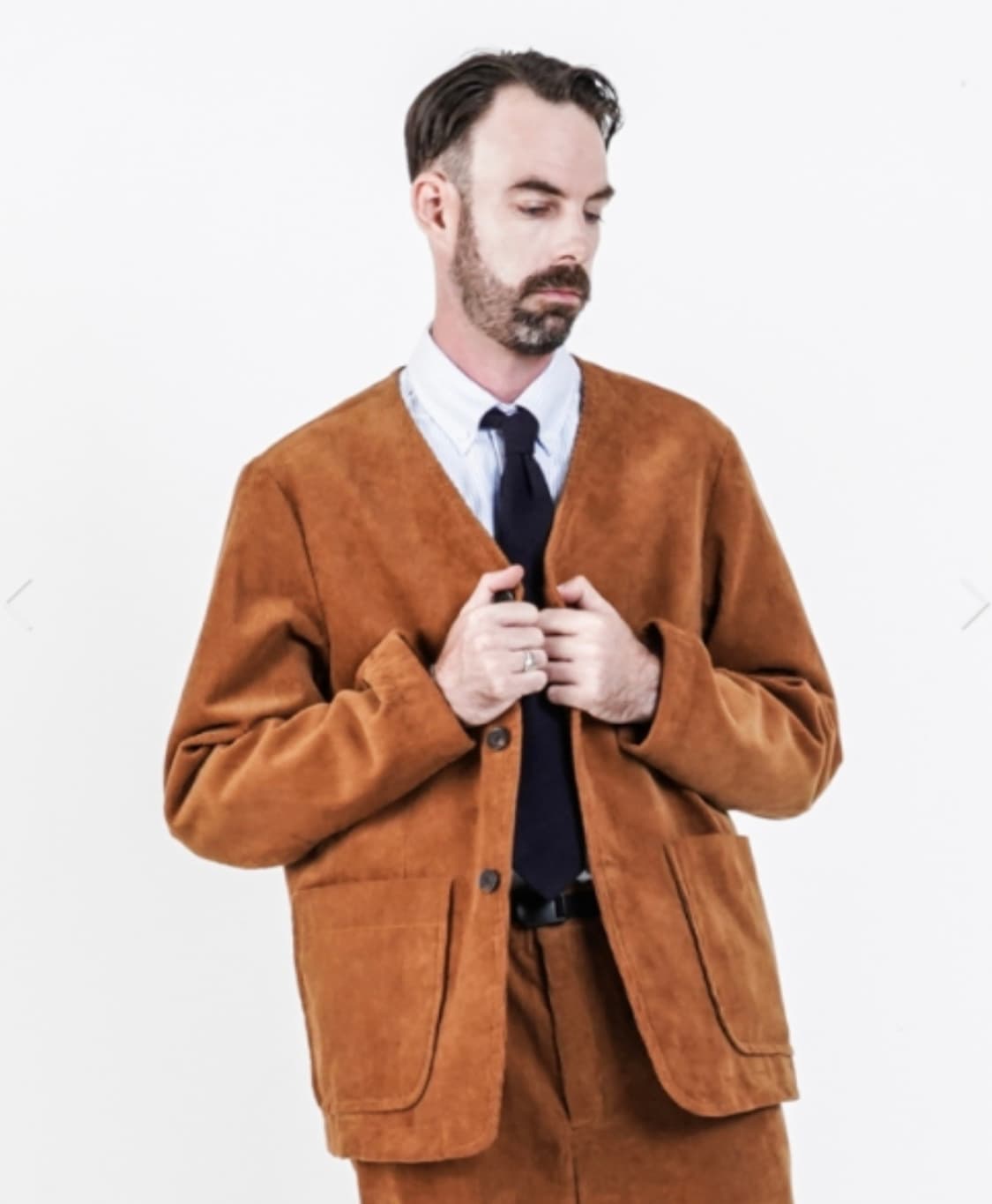 비슬로우 스탠다드 논카라 코듀로이자켓 M사이즈 상품이미지6