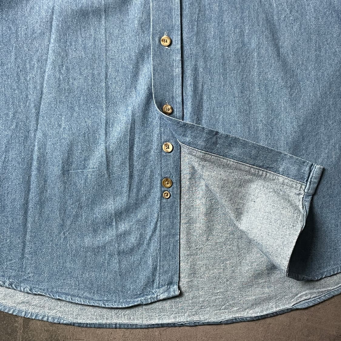 THREE RIVERS 빈티지 코튼 데님 셔츠 A00555 상품이미지4