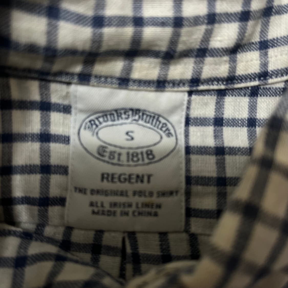 브룩스 브라더스 버튼다운 체크 셔츠 S/90 상품이미지4