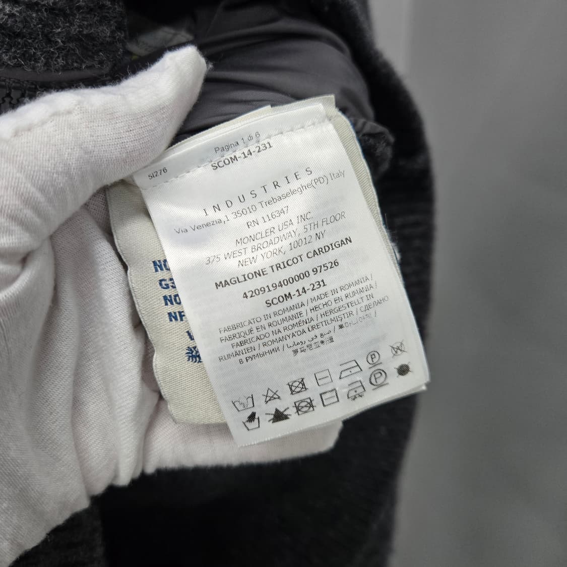 몽클레어 케이블 니트패딩 L 상품이미지4