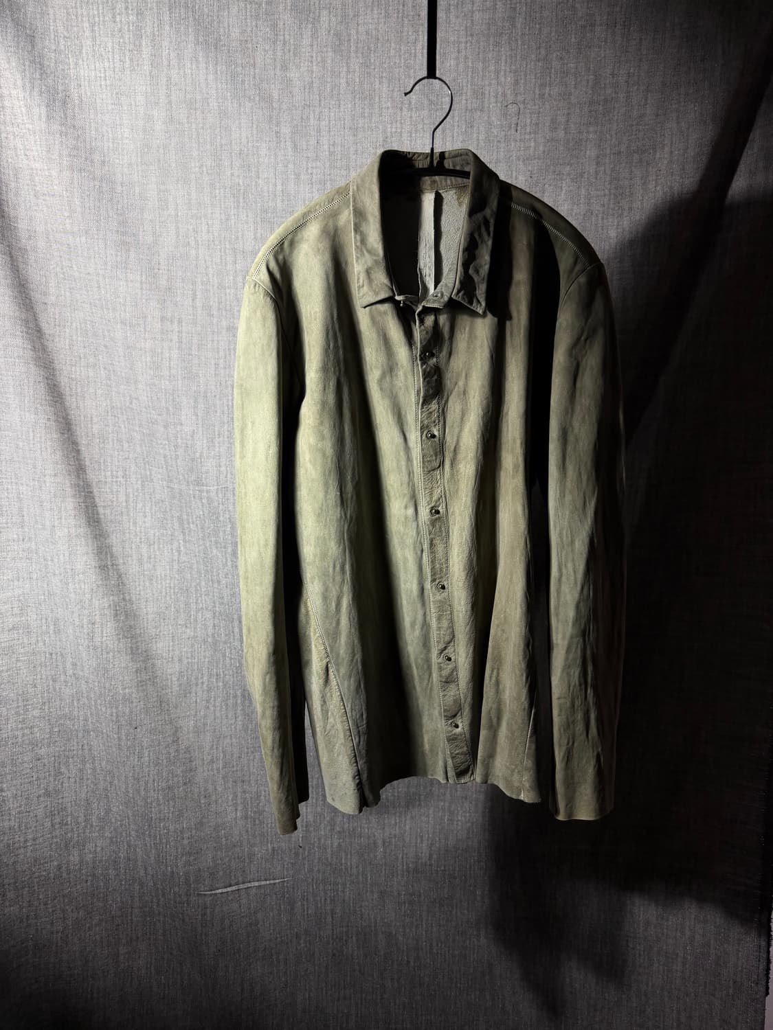 아이작셀럼 송아지가죽 레더셔츠 상품이미지1