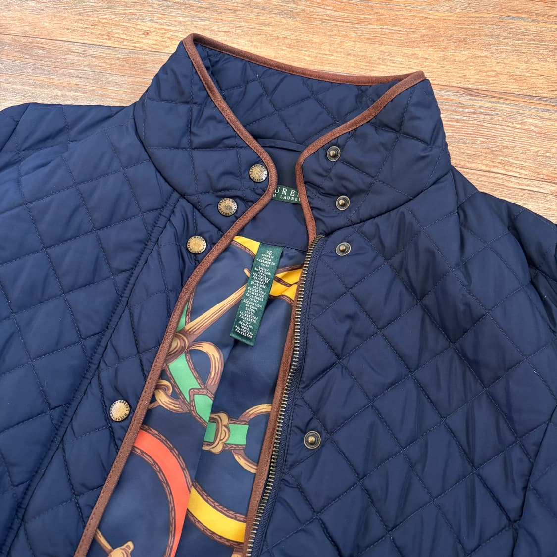 랄프로렌 XS 라이트 누빔 퀼팅 자켓 네이비 폴로 로렌  상품이미지4