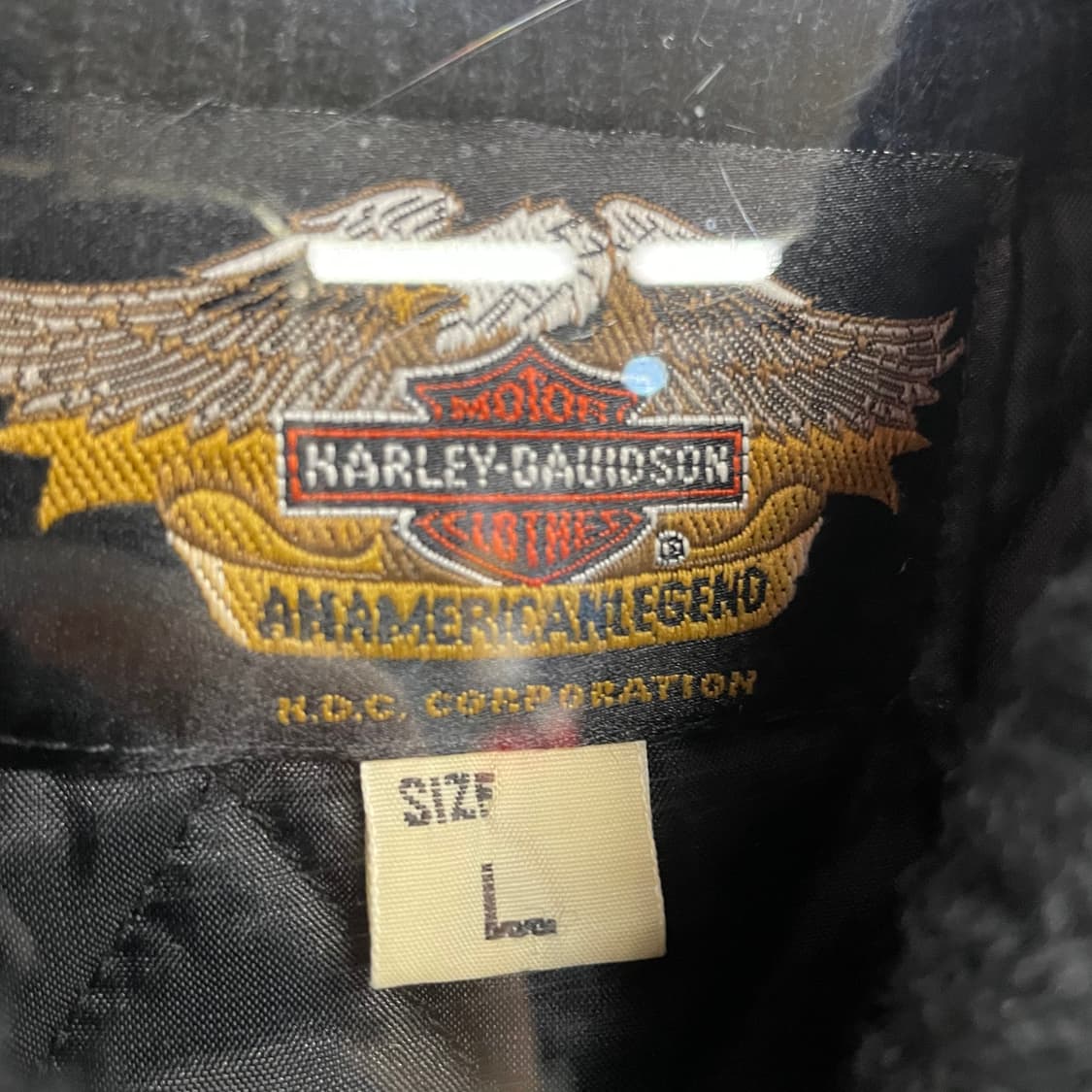 90s 할리 데이비슨 스펠아웃 울 니트점퍼 상품이미지9