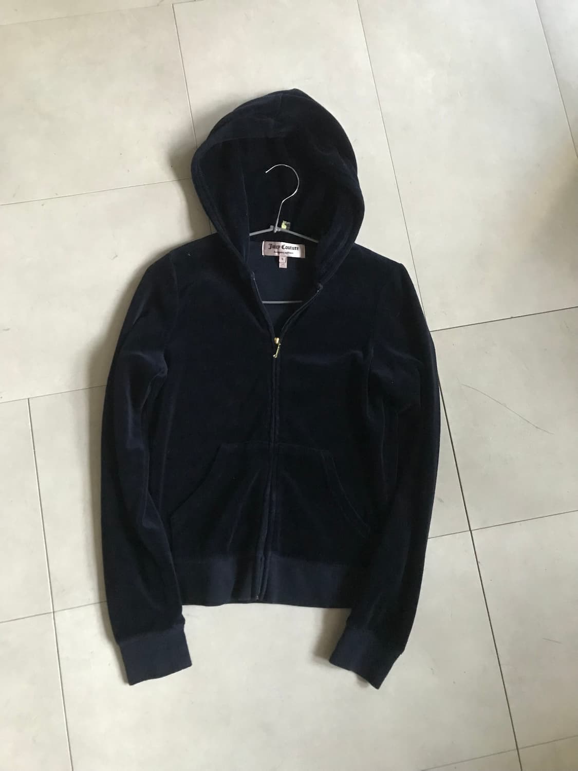 쥬씨꾸뛰르 네이비 벨벳 후드집업 상품이미지7