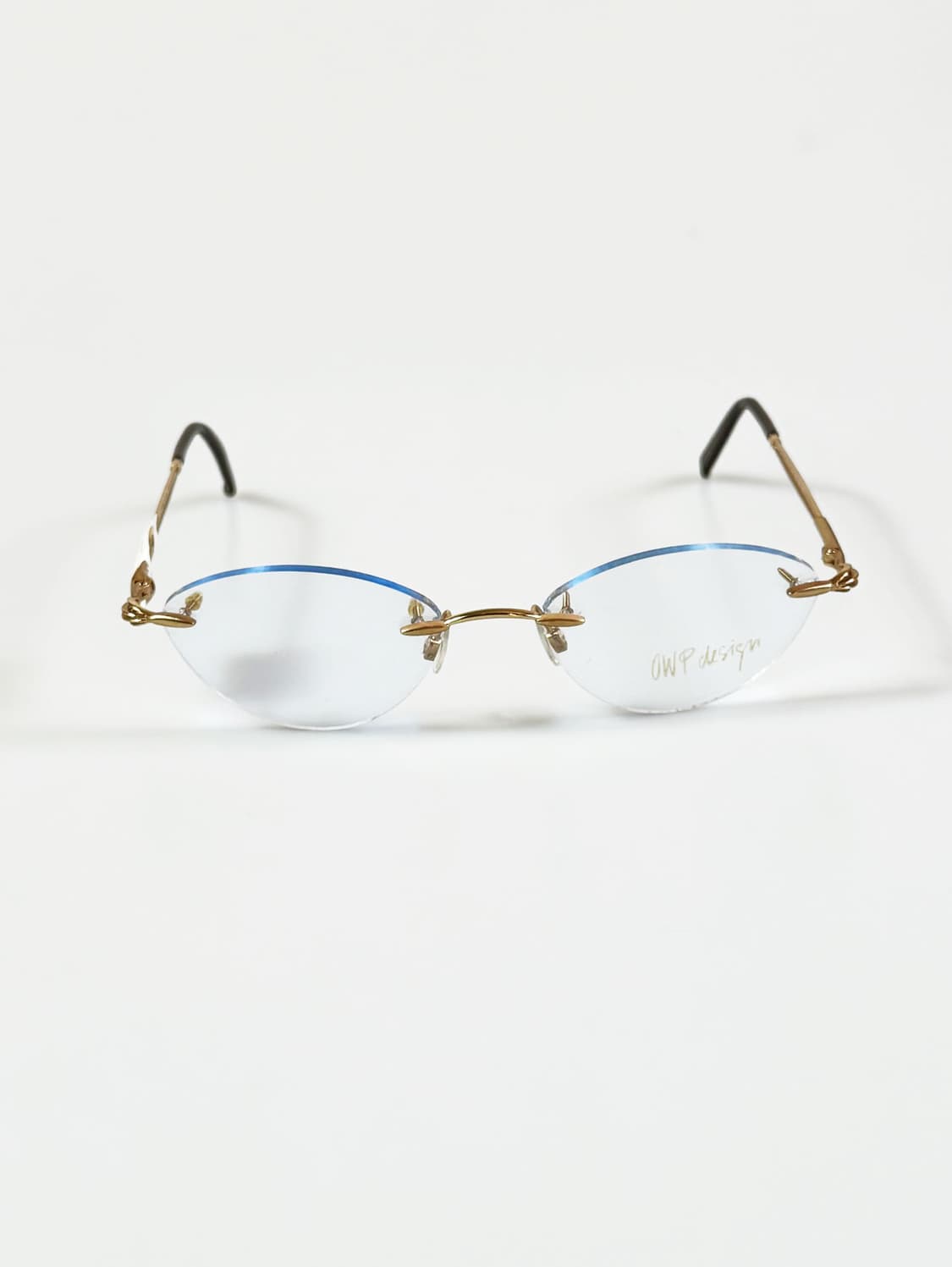 OWP DESIGN 무테 오벌 골드 메탈 빈티지 안경 상품이미지1
