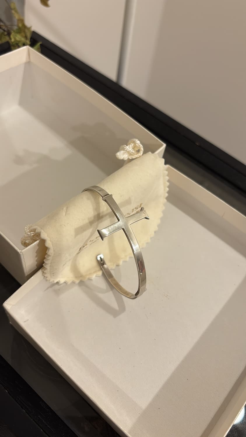 (Rare* ) 90‘s Cross Bracelet (Silver) 상품이미지4