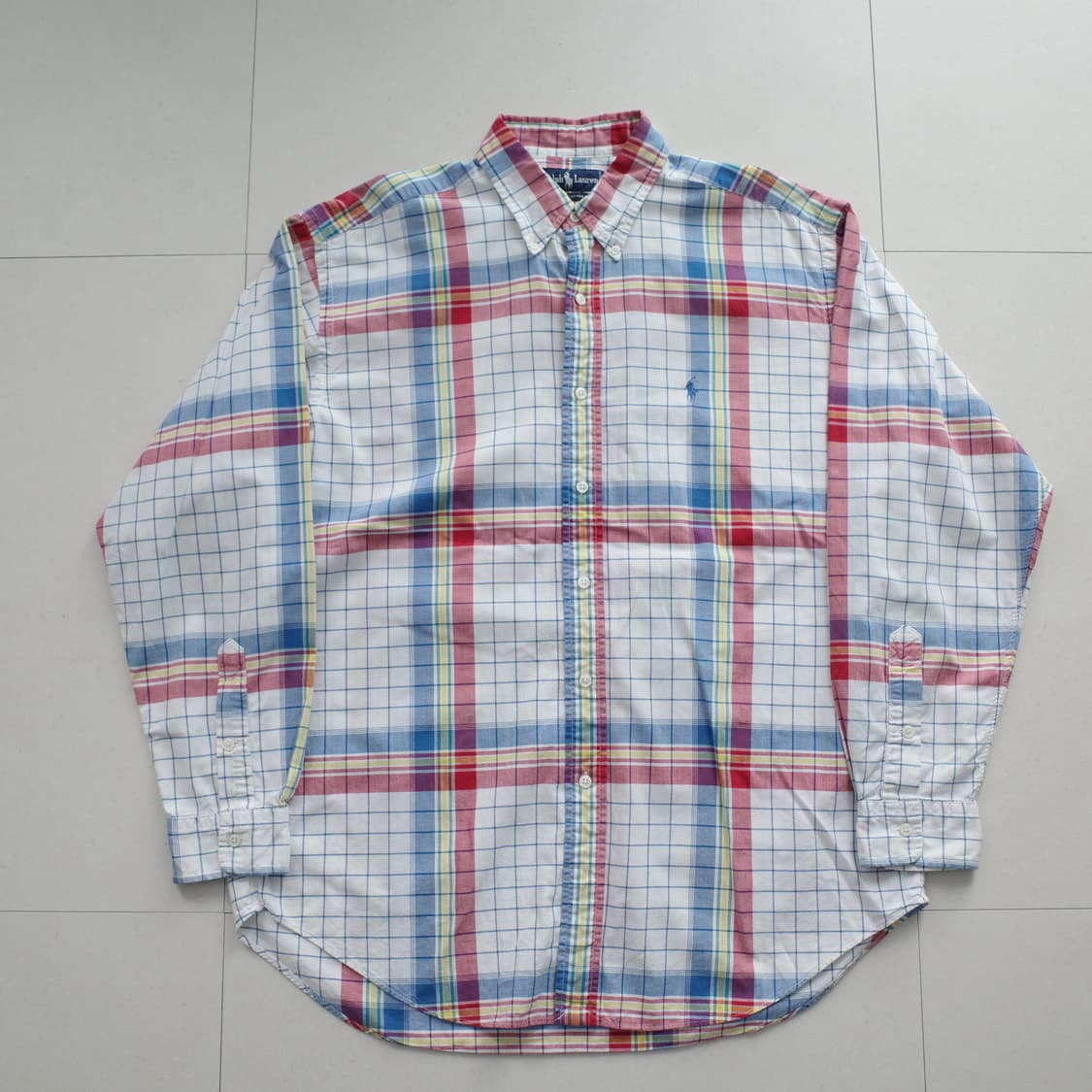 90s 폴로 랄프로렌 빈티지 체크 셔츠 (L) 상품이미지2