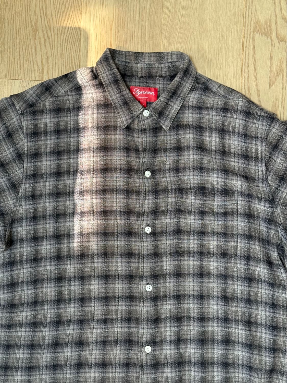 슈프림 22ss 체크 반팔 셔츠 상품이미지2