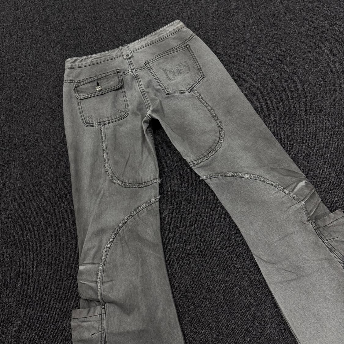 Yeel leey 셔링 컷 부츠 데님 팬츠 상품이미지6