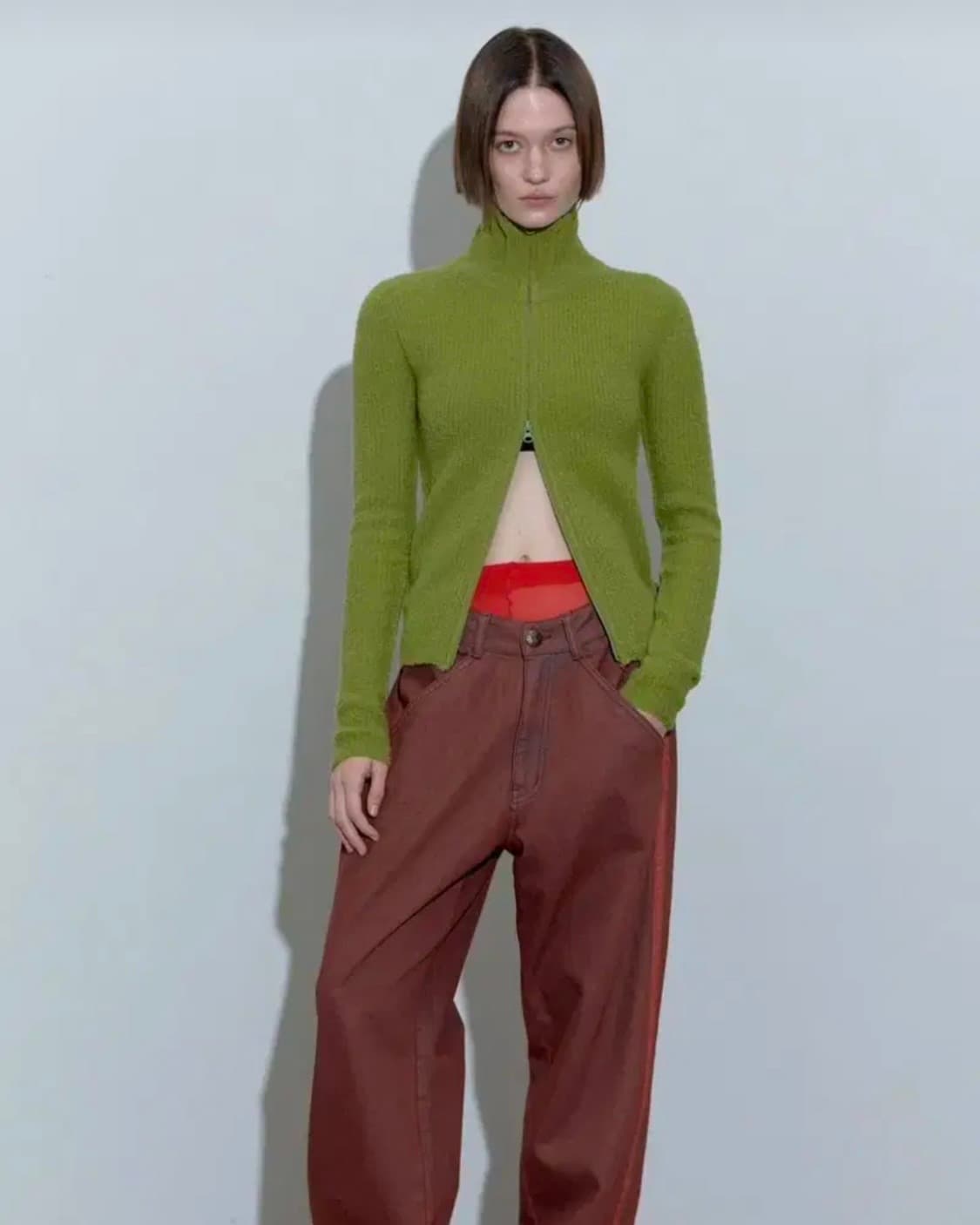 (새상품) 스컬프터 니트 집업 Boucle Knit Zip-Up 아우터 상품이미지2
