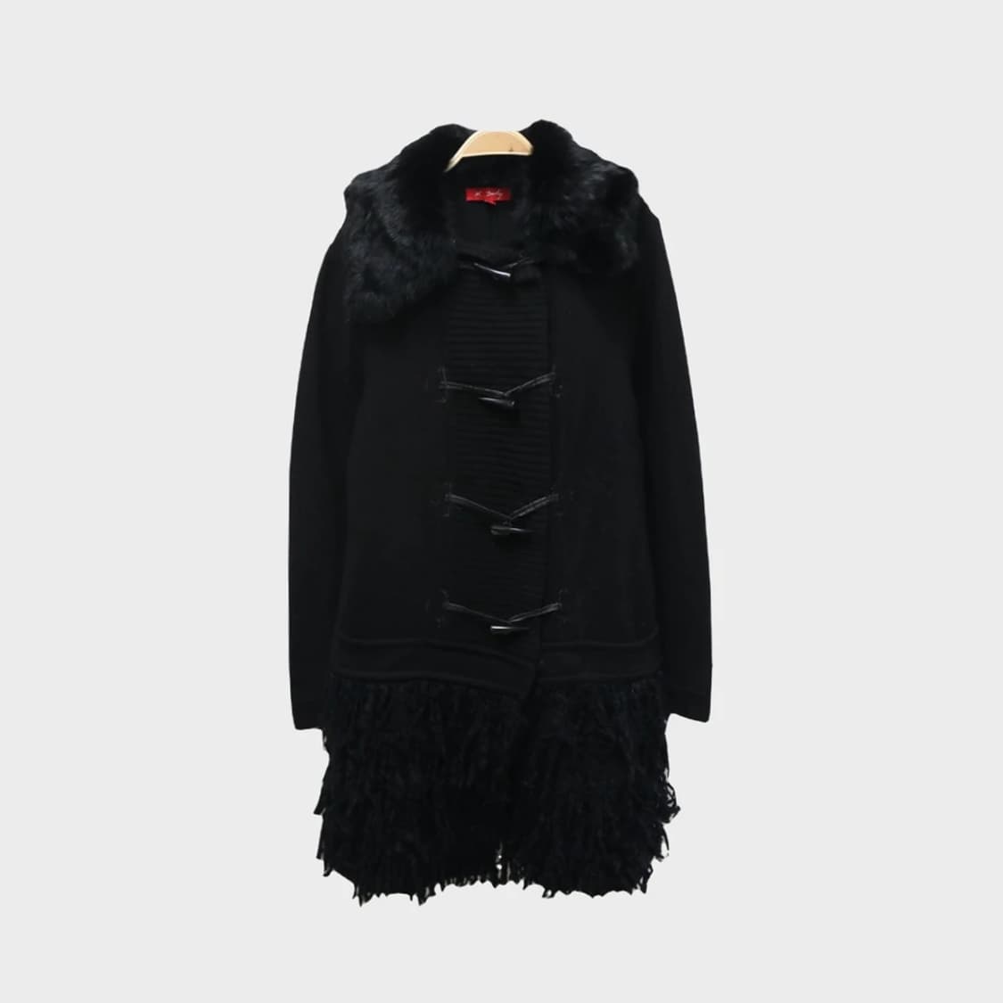 DERHY 퍼 포인트 울 떡볶이 니트 자켓 63611 상품이미지1