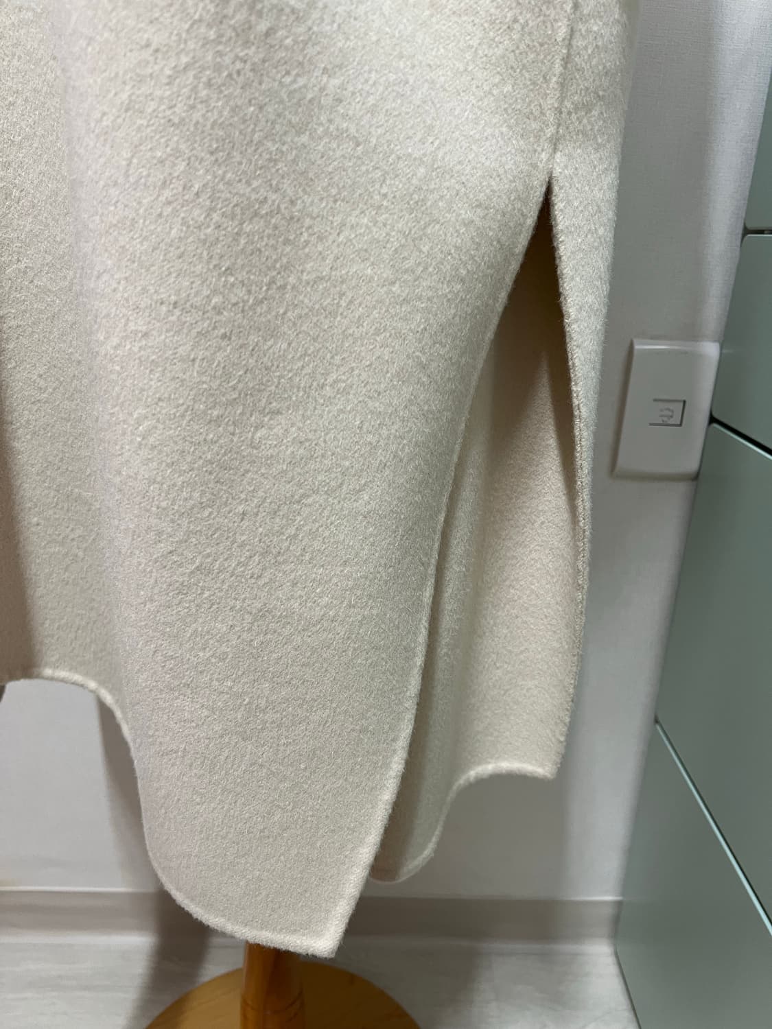 TIME 핸드메이드 아이보리 롱 코트 상품이미지7