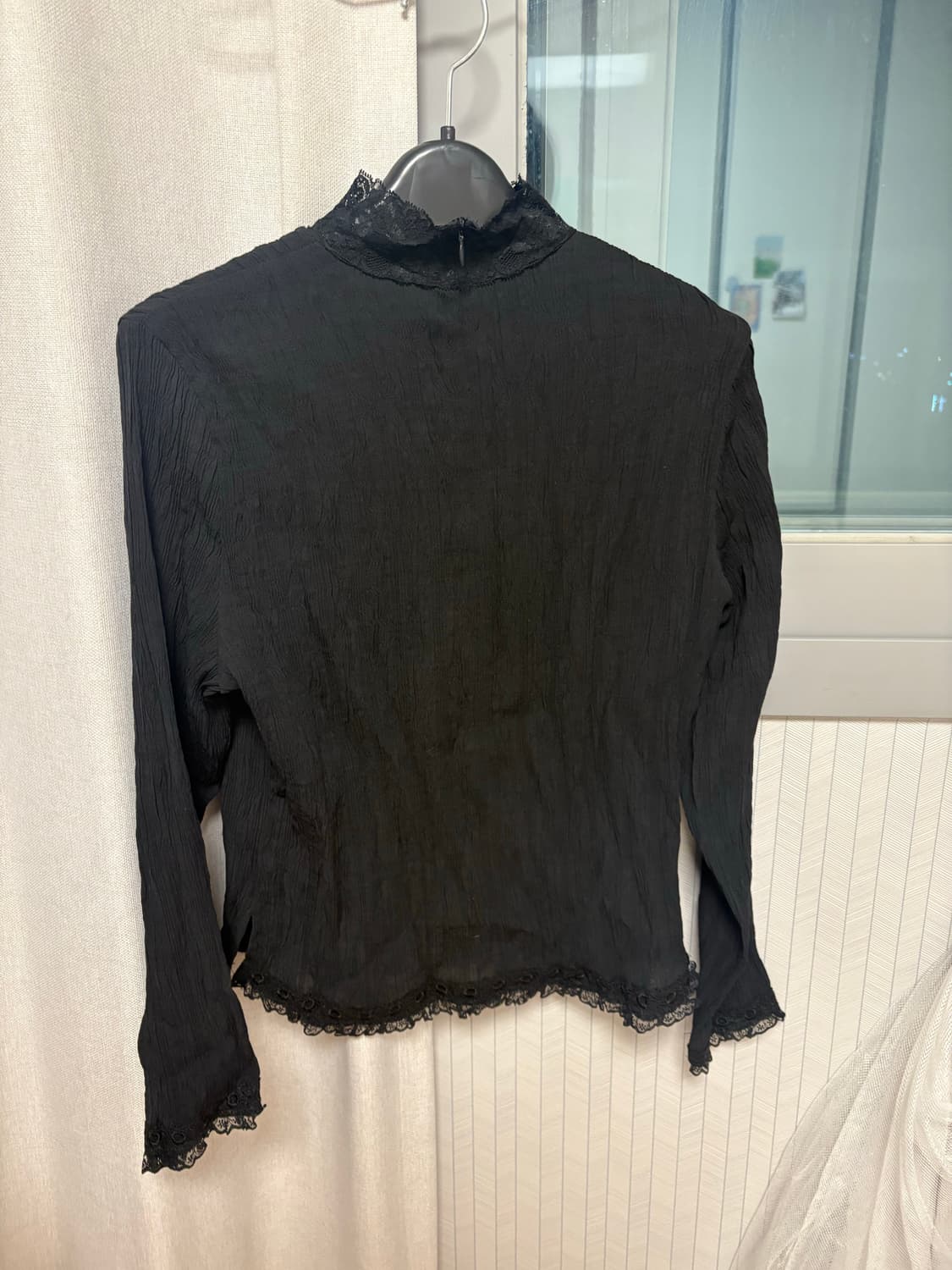 레이스 플리츠 목폴라  상품이미지3