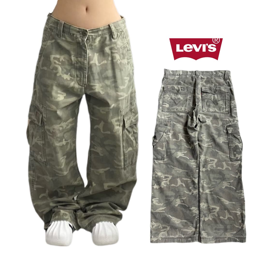 리바이스 카모 밀리터리 와이드 워크 카고팬츠 상품이미지1