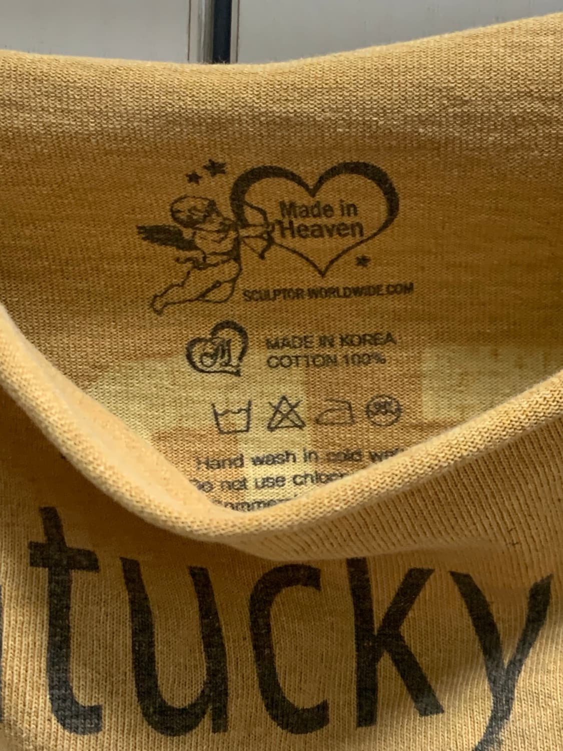Sculptor cut out tee yellow M 상품이미지3