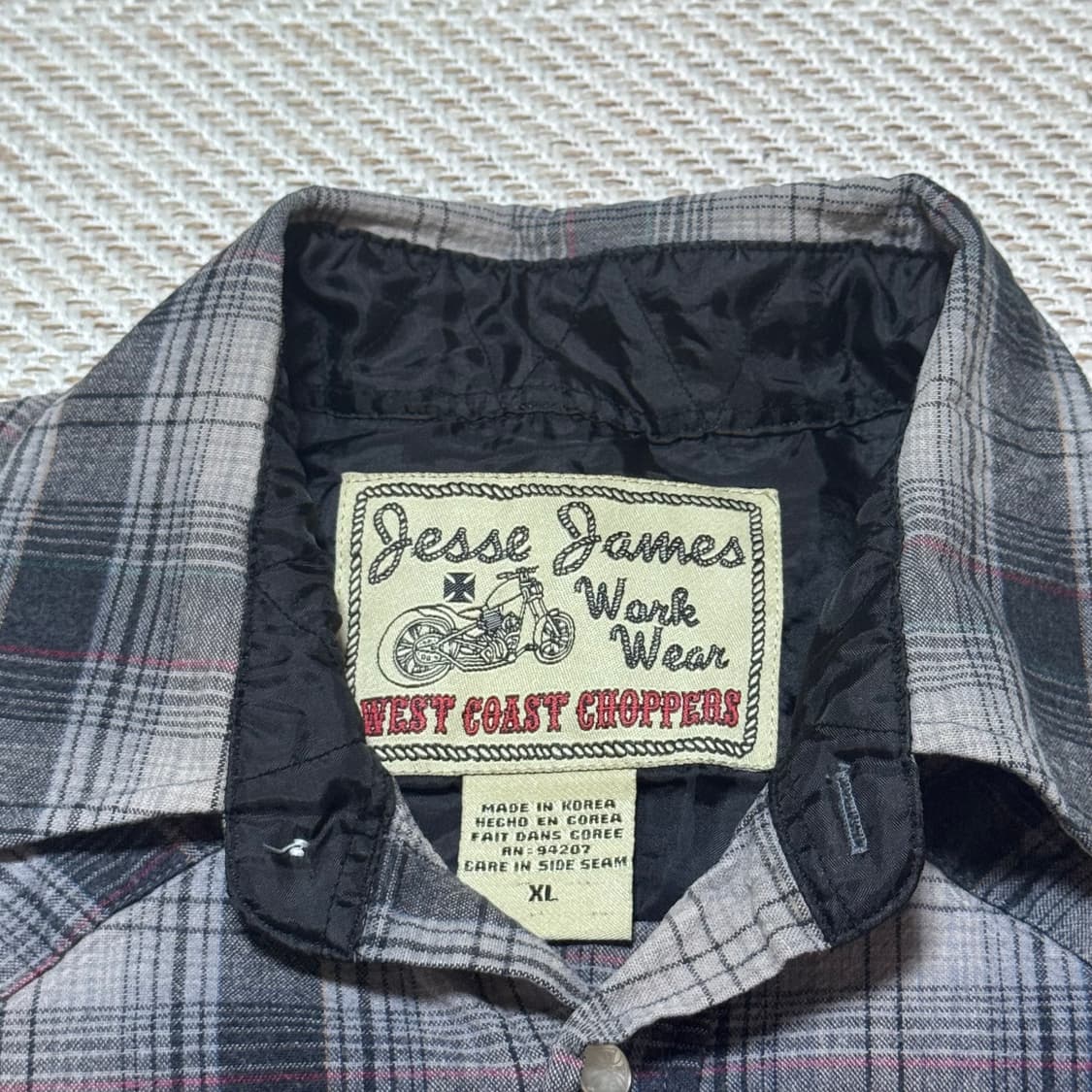(XL) 90s 빈티지 웨스트코스트차퍼스 플레이드 웨스턴 셔츠 상품이미지2