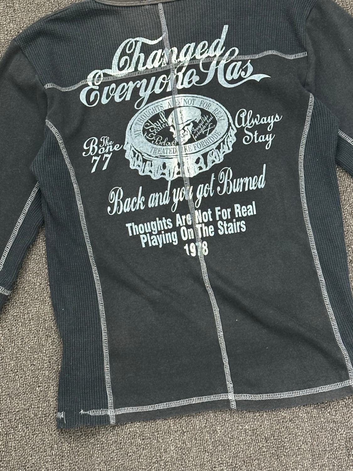 M)In the Attic vintage 여성 와플 레이어드 7부 롱슬리 상품이미지8