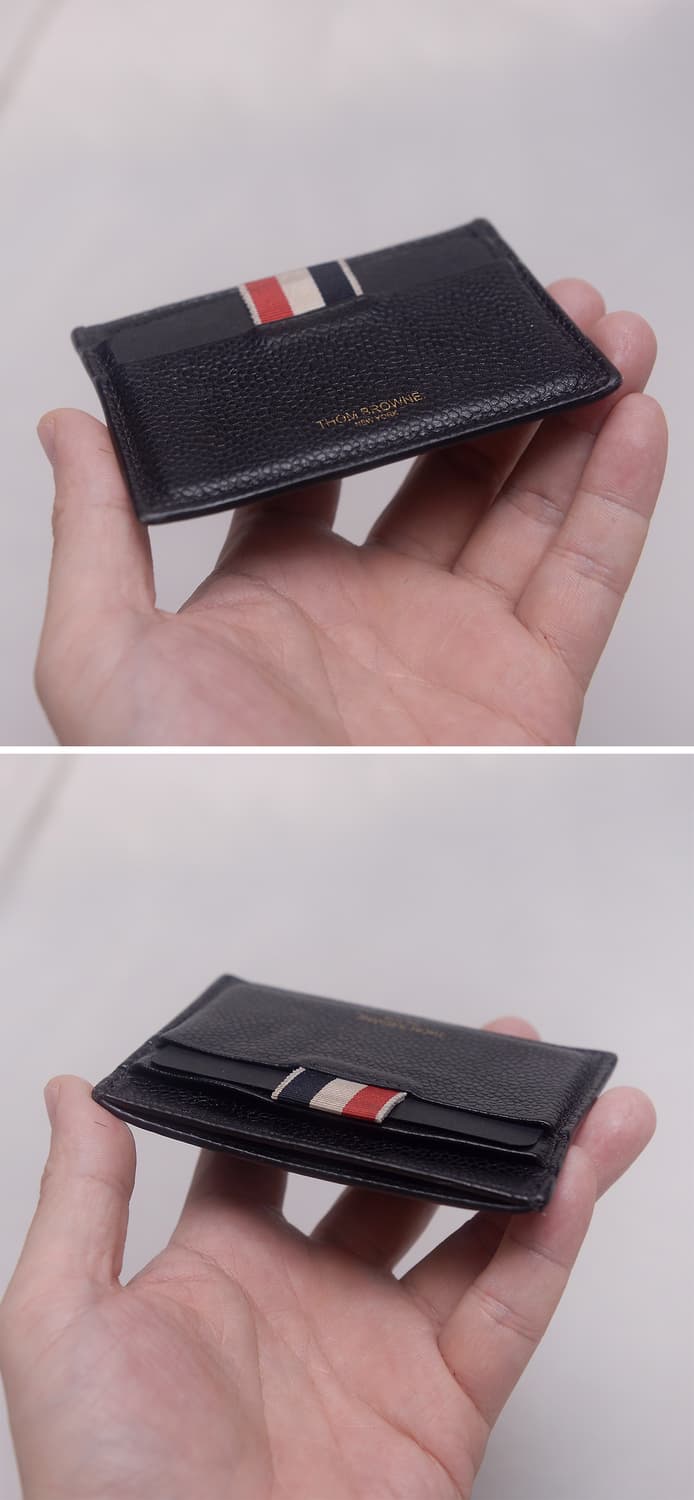 톰브라운 RWB 탭 그레인 페블레더 2cc 카드지갑 상품이미지5